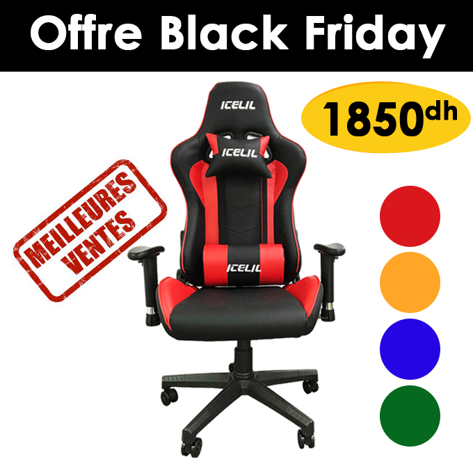 CHAISE GAMING ICELIL EN CUIR