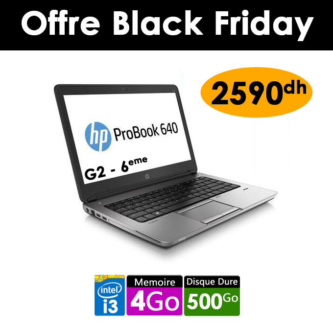 Hp ProBook 640 G2  i3 RAM 4GB HDD 500GB Avec Cam